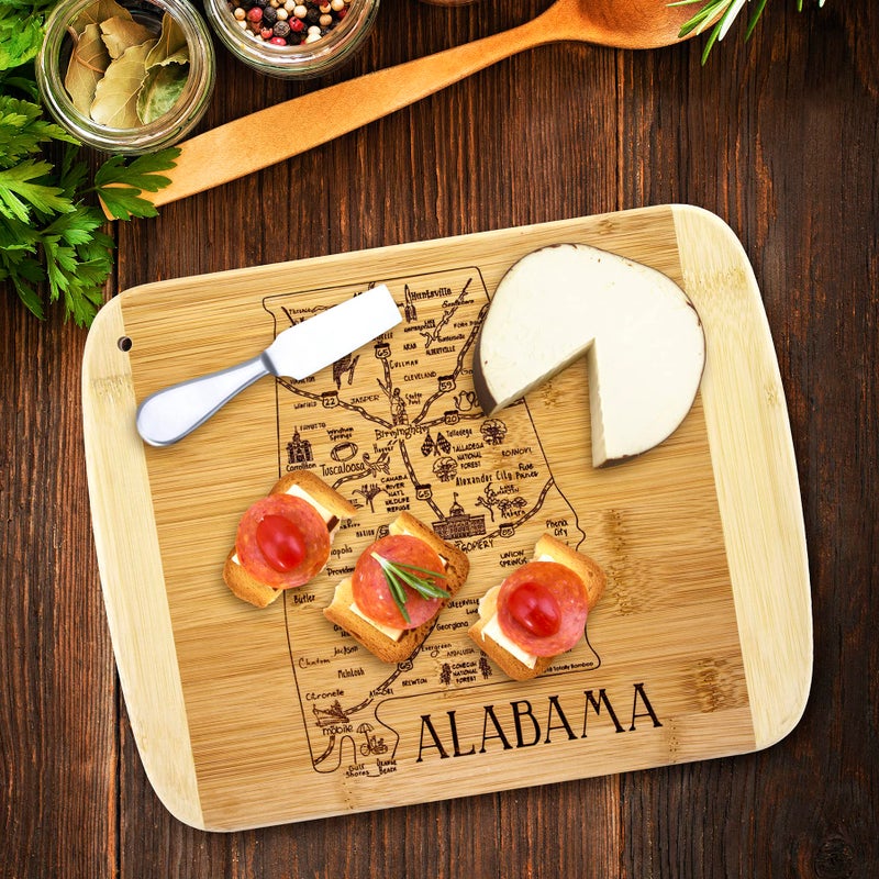 Totally Bamboo A Slice of Life Alabama State Serving and Cutting Board, 11" x 8.75" - Image 2